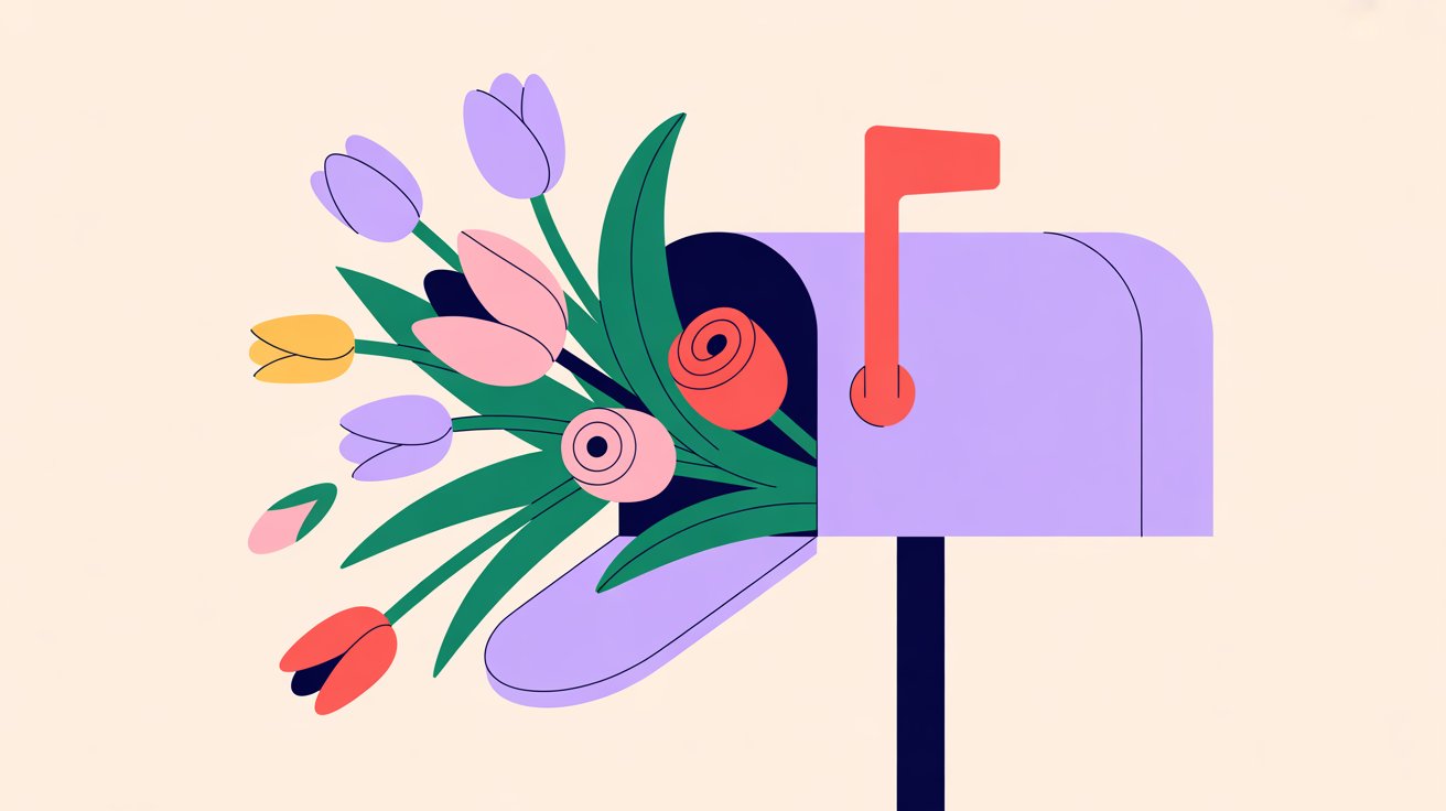 Bloemen door de Brievenbus